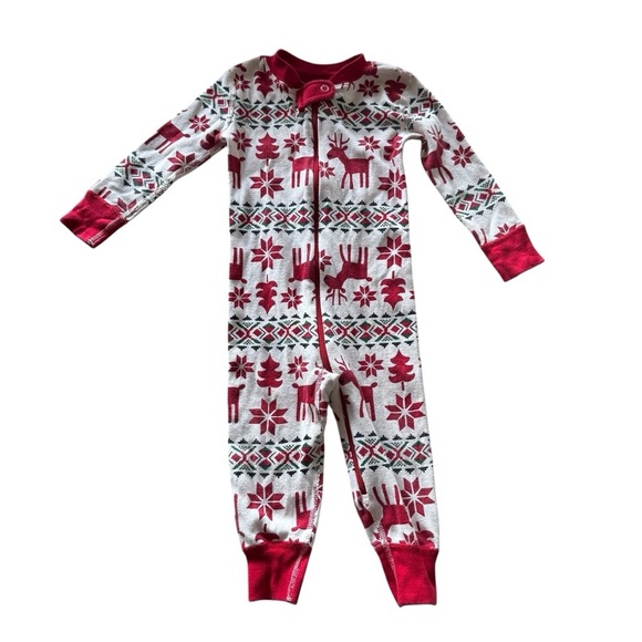 Hanna Andersson 80 Christmas Pajama Baby Boy Girl 18-24M 100% Organic Cotton - Picture 1 of 4